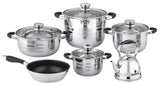 Batería de Cocina SarymHome 11 Piezas Acero Inoxidable - Negro (G)